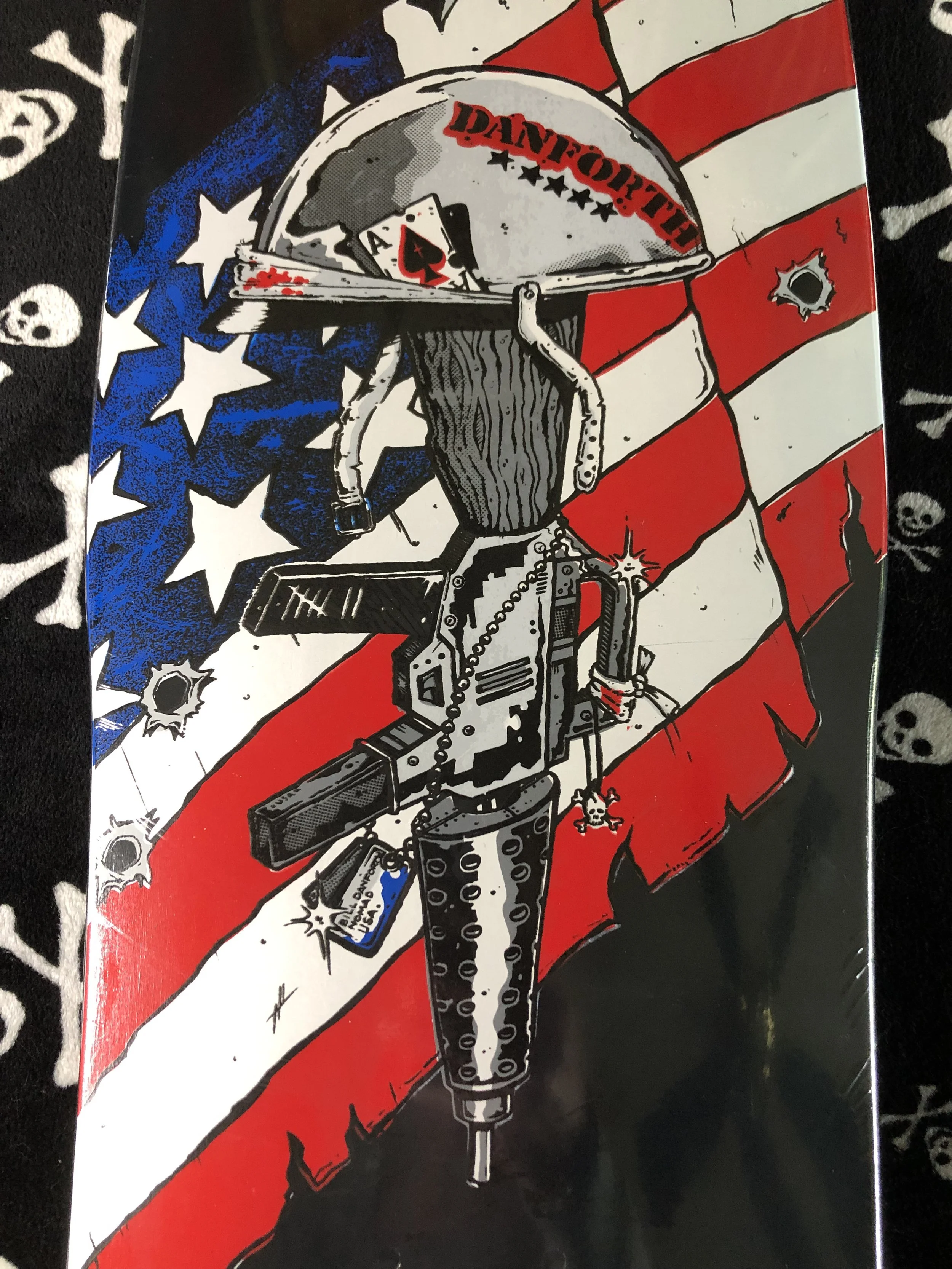 BRAND•X•TOXIC~ AMERICAN NOMAD BILL DANFORTH VETERAN FLAG